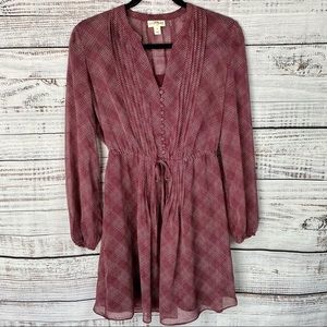 MAISON JULES "Varsity" Button Up Waist Tie Dress S